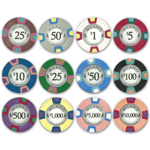 500 Milano 10g Casino Clay Poker Chips