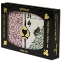 Copag 1546 Poker Size Green Burgundy Jumbo Index 2 Deck Plastic Playing Card Set