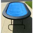 Premium 84" Oval Blue Poker Table w/ Betline