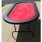 Premium 84" Oval Red Poker Table w/ Betline