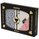 Copag 1546 Poker Size Blue Red Regular Index 2 Deck Plastic Playing Card Set