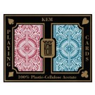 KEM Arrow Bridge Size Red Blue Narrow Regular Index 2 Deck Plastic Playing Card Set
